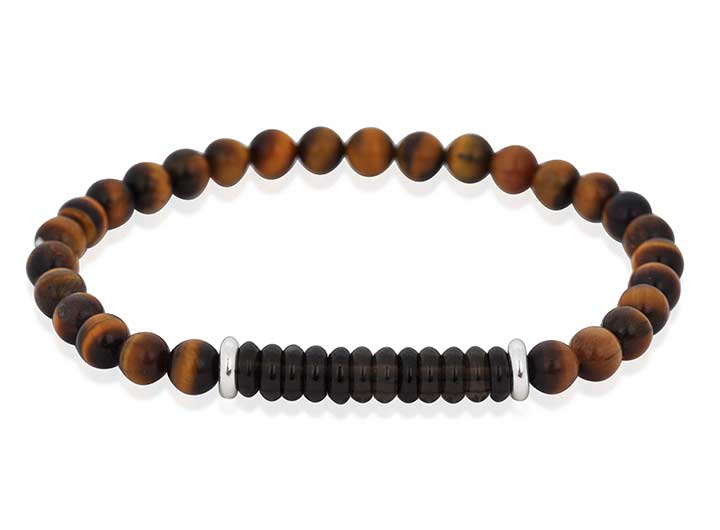Babette Wasserman Pebble Bracelet Tigers Eye & Onyx 2026 Store